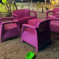 صندلی حصیری ۶نفره با میز وسط