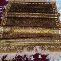 تابلو فرش قالیچه دورو دست بافت تمام ابریشم