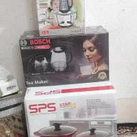 سرویس 4تیکه قابلمه تفلون وچای ساز لمسی