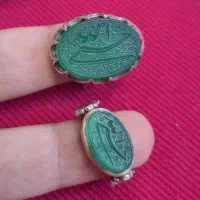 ست انگشتر نقره عقیق مردانه و زنانه