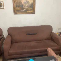 مبل قهوه ای ۷ نفره در حد نو گلسار