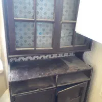 کمد ویترین چوبی