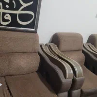 مبل راحتی ۷ نفره تمیز یکدست کامل و۷ صندلی