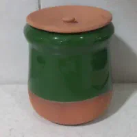 ظرف سفالی دیزی و گوشت کوب سفالی