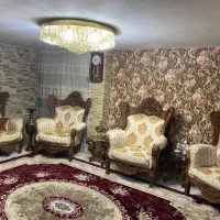 مبل استیل ۷ نفره چوب گردو