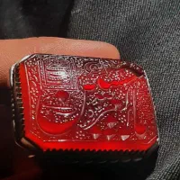 انگشتر خطی با ذکر یاحسین کار استاد اتشباز (میرزا)