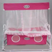 گهواره تاشو میلاد رنگ صورتی