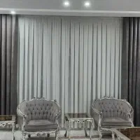 پرده با دستک مخمل