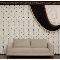 پرده سالن پذیرایی به همراه کتیبه