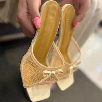 صندل توری پاشنه بلند شیک مجلسی کفش زنانه دخترانه