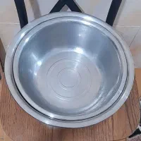 کاسه بزرگ استیل و سینی بزرگ استیل