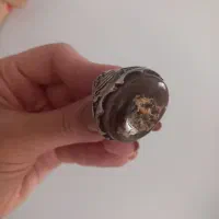 انگشتر نقره با نگین حجر الاسود عرستانی