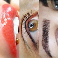 آرایش دائم فیبروز شیدلب خطچشم بن مژه تتو رژلب دائم