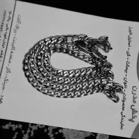 زنجیر نقره و پلاک زنانه