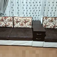 مبل ۷نفره همراه سه میز و میز بار