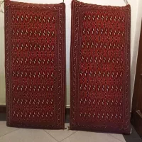 یک جفت پشتی سنتی ترکمن دستباف سایز بزرگ در حد نو
