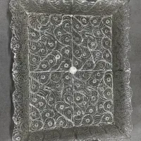 سینی و جا دستمال کاغذی نقره
