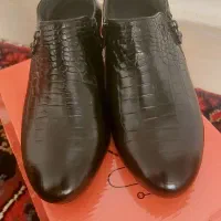کفش چرم طرح کروکودیل