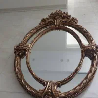آینه قدی رزین طرح چوب طلایی