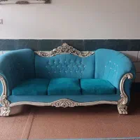 مبل ۸نفره پارچه تمیز چوب سالم
