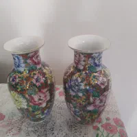 یک جفت گلدان گل مرغی
