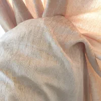 پرده مخمل کرم طلایی پانچی کاملا نو