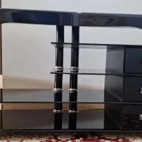 میز تلویزیون شیشه ای سالم