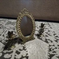 آینه شمعدان برنز کوچک