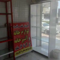 ۴۸ متر مربع قفسه ام دی اف و آلومینیوم شیشه