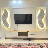 اجرای تخصصی گچبری قاب بندی دیوارابزارزنی(تی وی وال