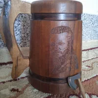 لیوان چوبی طرح وایکینگ