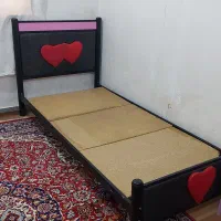 تخت خواب با شاسی چرم تک نفره