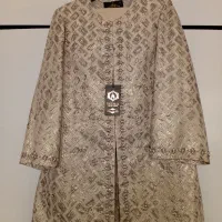 کت و شلوار و تاب کرم جنس ژاکارد