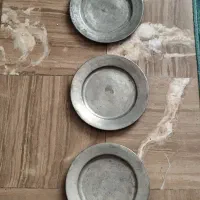 سه عدد بشقاب مسی قدیمی