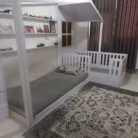 دو عدد تخت خوابه مدل L متصل بهم