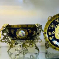 ست 3تیکه پذیرایی چینی برنزی