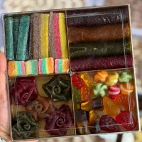 باکس کادویی پاستیل،لواشک ،خوشمزه و شیک