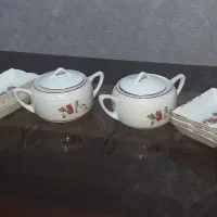 ظروف چینی گل سرخی