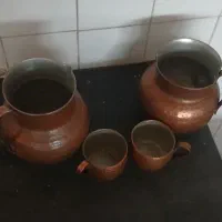 پارچ و لیوان مسی