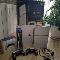 PS5 اسلیم یک ترا دو دسته در حد نو