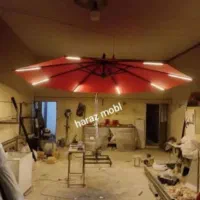 چتر فضای باز ۴ متری پایه بغل، ضدآب درجه یک
