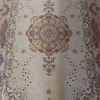 فرش زرع نیم ماشینی زمینه کرم