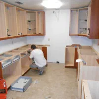تعمیر نصب و ساخت کابینت کمددیواری دراور، درب چوبی