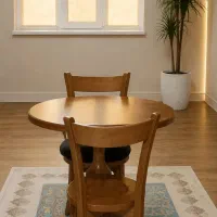میز غذاخوری دو نفره کاملا نو چوب راش گرجستان