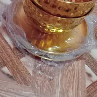 ظروف ست قاشق و چنگال استیل طلایی نو