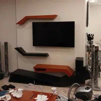 نصب شلف براکت تخصصی پایه تلویزیون به روی دیوار