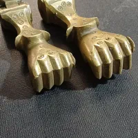 درکوب برنجی دستساز قاجاری مهر دار(بسیار کمیاب)