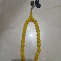 تسبیح کهربا زرد