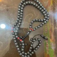 تسبیح یسر حجاز کهنه نقره کوب کاملا کلکسیونی