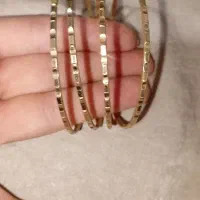 چهارتا النگو طلا روس رنگ ثابت سایز۱